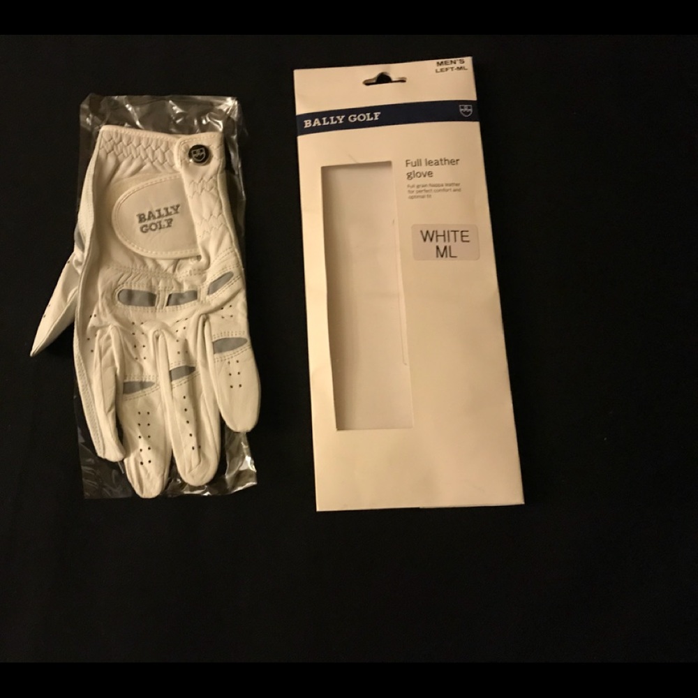 BALLY MENS WHITE LEATHER GLOVE